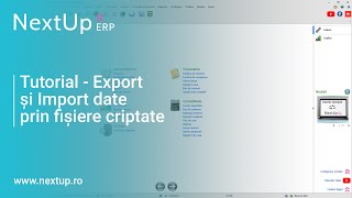 Tutorial  Export și Import date prin fișiere criptate NextUp ERP [upl. by Selij357]