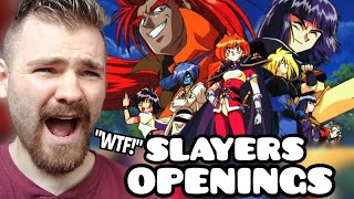 First Time Reacting to quotSLAYERS Openings 16quot  ANIME REACTION [upl. by Shirk976]