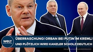 UKRAINEKRIEG Überraschung in Moskau Orban bei Putin im Kreml Plötzlich wird Olaf Scholz deutlich [upl. by Llenrrad814]