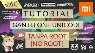 Ganti Font Unicode mtz Xiaomi  NO ROOT  JAC Art Code [upl. by Ajssatan]