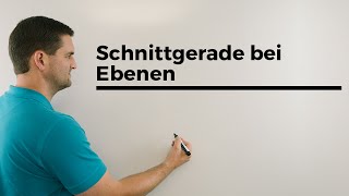 Schnittgerade bei Ebenen Version KoordinatenParameterform Teil 2  Mathe by Daniel Jung [upl. by Clementina]