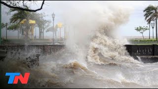 ALERTA SUDESTADA  Fuertes tormentas lluvias vientos y granizo en el Río de la Plata [upl. by Yttig]