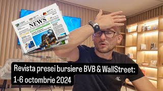 bursă Revista presei bursiere BVB amp WallStreet 16 octombrie 2024 [upl. by Morocco]