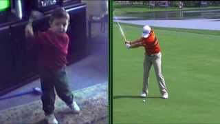 Rory McIlroy  swing comparison aged 3 and aged 23 [upl. by Bergstrom]