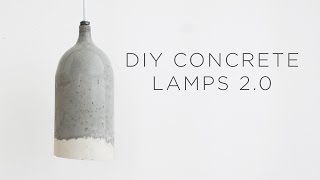 DIY Concrete Pendant Lamps 20  Design updates [upl. by Eijneb359]