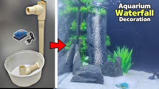 Underwater Waterfall Fish Tank Setup  Aquarium Decoration Ideas [upl. by Mehala985]