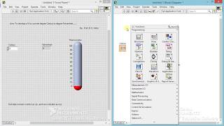 To convert the temperature from celsius to fahrenheit using LabVIEW [upl. by Hagep]