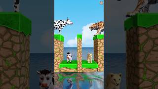 Knowledge vs Money With Cartoon Cow vs Tiger What Do Choose Shorts Cartoon Viral shortsfeed [upl. by Dominic]