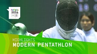 Mens And Womens Modern Pentathlon  Highlights  Nanjing 2014 Youth Olympic Games [upl. by Binette67]