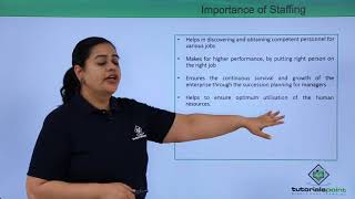 Class 12th – Importance of Staffing  Business Studies  Tutorials Point [upl. by Etnahsal]