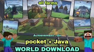 Minecraft 120 Survival World l pocket  Java Surviva l World minecraft [upl. by Odnalro]