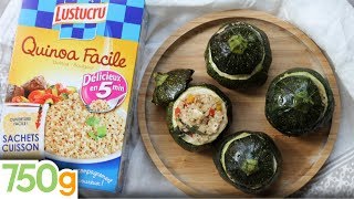 Recette de Courgettes rondes farcies au quinoa  750g  EXPRESS [upl. by Retsila]