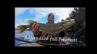 4 Nights on Lower Saranac lake Pike fishing with the ADK Addicts gang [upl. by Uzial]