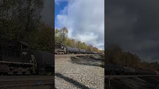 Norfolk Southern pulling and pushing locomotive [upl. by Haceber]