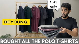 Best Budget Polo Tshirts Haul For Men  Beyoung Polo Tshirts Review [upl. by Deeraf]