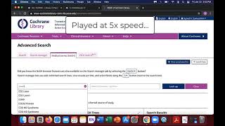 DNP Video 06  Creating a search in Cochrane Library [upl. by Cyrill939]