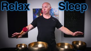 Qi Gong Relaxation Meditation for Balance  Healing Sleep ASMR  Tibetan Singing Bowls [upl. by Yesnnyl]