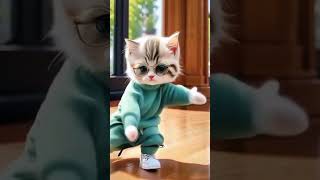 Cute little baby cat dance 🩰😍 [upl. by Adelric]