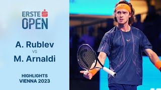 Andrey Rublev vs Matteo Arnaldi R16 Highlights  Vienna Open 2023 ATP500 Gameplay [upl. by Malynda558]