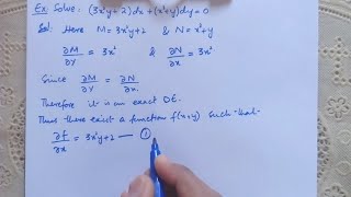 Exact Differential Equation Concept and Example [upl. by Kaitlin]