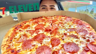 I Tried 7Eleven Pizza For The First Time  Review [upl. by Ecirtahs668]