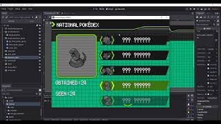 Pokémon Destiny Code in Godot 4  Pokédex [upl. by Llirpa]