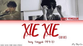 Bang Yongguk 방용국  Xiexie Color Coded HanChinRomEng Lyrics 가사 [upl. by Yrolam]