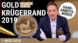 KRÜGERRAND 2019  POLIERTE PLATTE  1 UNZE GOLD [upl. by Ciri]