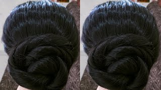 Gorgeous Everyday Cute Bun Hair Style Without Clutcher  Juda Hairstyle For Ladies  jyotijfashion [upl. by Buddie]