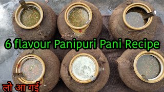 6 Flavour panipuri Pani recipe Panipuri ka pani kaise banaye [upl. by Anuahs663]