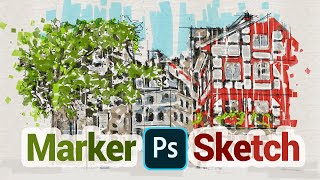 Marker Sketch Toolkit  Amsterdam  Photoshop Plugin Tutorial [upl. by Picardi]