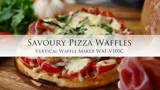 Savoury Pizza Waffles using the Vertical Waffle Maker WAFV100C [upl. by Niledam]