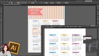 Tutorial illustrator Editar y personalizar un calendario [upl. by Verdha]