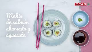 Receta Makis de salmón y aguacate  Cocina con SPAR Gran Canaria [upl. by Boffa]