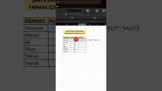 MC Office Excelde EĞER Formülü Nasıl Kullanılır 📊 MCOffice Excel EĞERFormülü yazılım eğitim [upl. by Demetre]