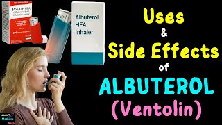 Albuterol  Salbutamol  Ventolin – Side Effects Uses Mechanism of Action Dosage Warnings [upl. by Larentia563]