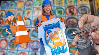 Handyman Hal Safety Cone Air Brush Shirt  Amusement Park for Kids [upl. by Nylrak]