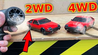 2WD vs 4WD mini RC Drift Cars [upl. by Anyotal]