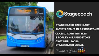 Stagecoach Bus 36026’s debut in Basingstoke  Enviro 200 Dart  GX07 HUP [upl. by Anniala]