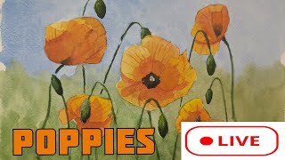 LIVE PAINTING Poppies [upl. by Oiceladni968]