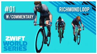 ZWIFT WORLD SERIES I RICHMOND LOOP AROUND I Most exciting RACEFUN Ive ever had on ZWIFT [upl. by Joiner]