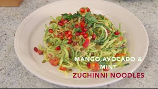 Naturally Sassy Zucchini Noodles in a Mango Mint amp Avocado Sauce  Naturally Sassy [upl. by Ulda]