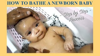 How to Bathe a Newborn Baby  नवजात शिशु को कैसे नहलाएं  Stepbystep Video [upl. by Liew]