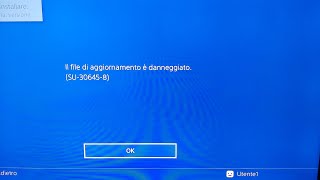 PS4 ERRORE AGGIONAMENTO SU306458 PROVIAMO A RISOLVERE [upl. by Helsell]