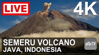 🔴 Live Now 247 Erupting Semeru Volcano in Java Indonesia in 4K Ultra HD [upl. by Hazrit393]