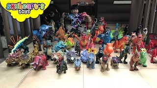 HUGE DINOSAUR COLLECTION  Skyhearts Walking Jurassic World Dinosaur Toys for kids [upl. by Maris]