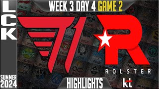 T1 vs KT Highlights Game 2  LCK Summer 2024 W3D4  T1 vs KT Rolster G2 Week 3 Day 4 [upl. by Nilcaj140]