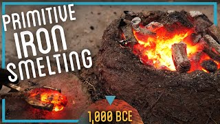 Smelting Iron from ROCKS Primitive Iron Age Extraction [upl. by Adnahsat]