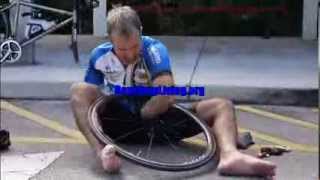 How to Change a Bicycle Flat Tire Without HandsInspiring and amazing [upl. by Nevets986]