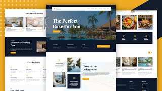 Build A Hotel Booking Website Using HTML CSS And JavaScript [upl. by Eisseb968]